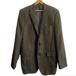 Cremieux Lora Piana Fabric Wool Gray Men's Blazer Two Buttons sz 44 L